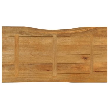 vidaXL Επιφάνεια Τραπεζιού 110x60x3,8cm Live Edge Μασίφ Ξύλο Μάνγκο 1 τεμ.