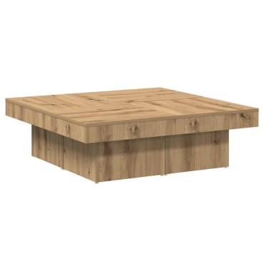 vidaXL Τραπεζάκι Σαλονιού Τεχνίτης Δρυς 90x90x28cm Επεξεργασμένο Ξύλο 1 τεμ.