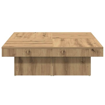 vidaXL Τραπεζάκι Σαλονιού Τεχνίτης Δρυς 90x90x28cm Επεξεργασμένο Ξύλο 1 τεμ.