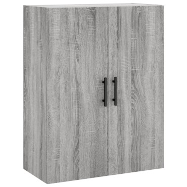 vidaXL Ντουλάπι Γκρι Sonoma 69,5x34x180cm Επεξεργασμένο Ξύλο 1 τεμ.