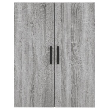 vidaXL Ντουλάπι Γκρι Sonoma 69,5x34x180cm Επεξεργασμένο Ξύλο 1 τεμ.