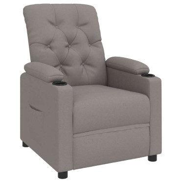 vidaXL Πολυθρόνα Ανακλινόμενη Taupe Υφασμάτινη 78,5x93x96,5cm 1 τεμ.