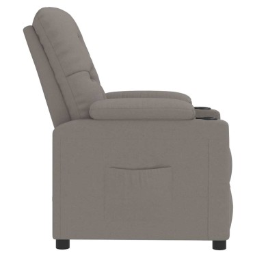 vidaXL Πολυθρόνα Ανακλινόμενη Taupe Υφασμάτινη 78,5x93x96,5cm 1 τεμ.