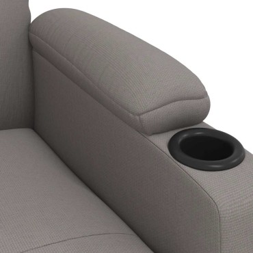 vidaXL Πολυθρόνα Ανακλινόμενη Taupe Υφασμάτινη 78,5x93x96,5cm 1 τεμ.
