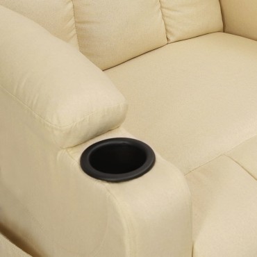 vidaXL Πολυθρόνα με Ανύψωση Κρεμ Υφασμάτινη 73x94x101,5cm 1 τεμ.