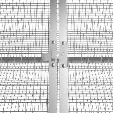 vidaXL Κλουβί Κουνελιών Ανθρακί 302,5x80,5x71 εκ Γαλβανισμένος Χάλυβας