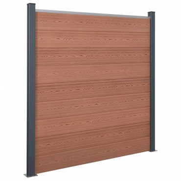 vidaXL Σετ Πάνελ Περίφραξης Καφέ 872x186cm από WPC
