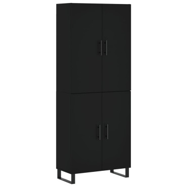 vidaXL Ντουλάπι Μαύρο 69,5x34x180cm από Επεξεργασμένο Ξύλο 1 τεμ.