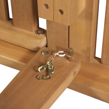 vidaXL Ξαπλώστρα Πτυσσόμενη από Μασίφ Ξύλο Ακακίας με Μαξιλάρι 200x61x30/86cm 1 τεμ.