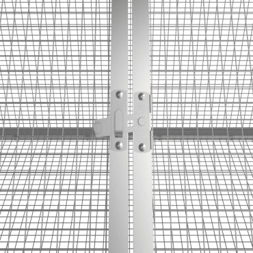 vidaXL Κλουβί Κουνελιών Ανθρακί 504,5x80,5x71 εκ Γαλβανισμένος Χάλυβας