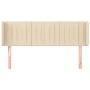 vidaXL Κεφαλάρι με Πτερύγια Κρεμ 147x16x78/88cm Υφασμάτινο 1 τεμ.