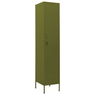 vidaXL Φοριαμός Πράσινο Λαδί 35x46x180cm από Ατσάλι 1 τεμ.