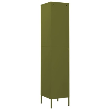 vidaXL Φοριαμός Πράσινο Λαδί 35x46x180cm από Ατσάλι 1 τεμ.