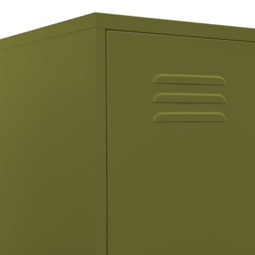 vidaXL Φοριαμός Πράσινο Λαδί 35x46x180cm από Ατσάλι 1 τεμ.