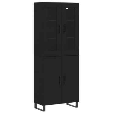 vidaXL Ντουλάπι Μαύρο 69,5x34x180cm από Επεξεργασμένο Ξύλο 1 τεμ.