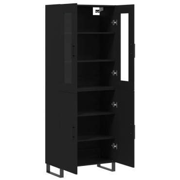 vidaXL Ντουλάπι Μαύρο 69,5x34x180cm από Επεξεργασμένο Ξύλο 1 τεμ.