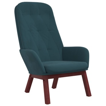 vidaXL Πολυθρόνα Relax Μπλε Βελούδινη 70x77x98cm 1 τεμ.