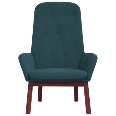 vidaXL Πολυθρόνα Relax Μπλε Βελούδινη 70x77x98cm 1 τεμ.