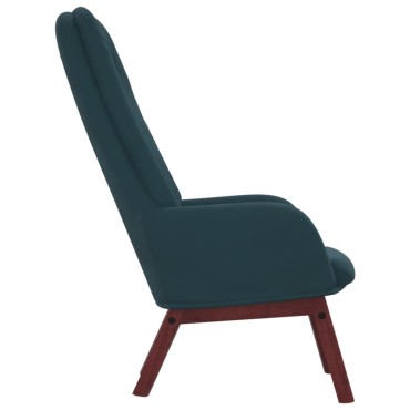 vidaXL Πολυθρόνα Relax Μπλε Βελούδινη 70x77x98cm 1 τεμ.