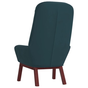 vidaXL Πολυθρόνα Relax Μπλε Βελούδινη 70x77x98cm 1 τεμ.