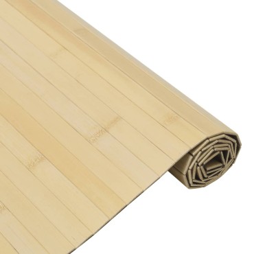 vidaXL Χαλί Ορθογώνιο Ανοιχτό Φυσικό 100x200cm Μπαμπού