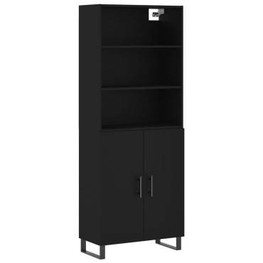 vidaXL Ντουλάπι Μαύρο 69,5x34x180cm από Επεξεργασμένο Ξύλο 1 τεμ.