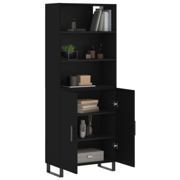 vidaXL Ντουλάπι Μαύρο 69,5x34x180cm από Επεξεργασμένο Ξύλο 1 τεμ.