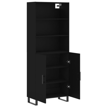 vidaXL Ντουλάπι Μαύρο 69,5x34x180cm από Επεξεργασμένο Ξύλο 1 τεμ.
