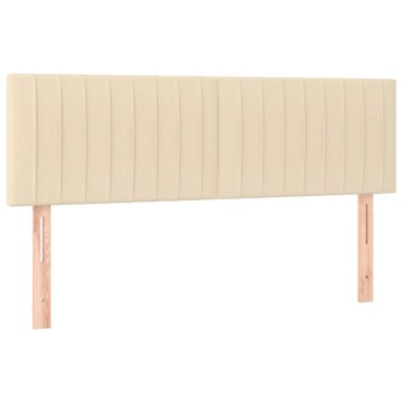 vidaXL Κεφαλάρια Κρεβατιού 2 τεμ. Κρεμ 72x5x78/88cm Υφασμάτινα