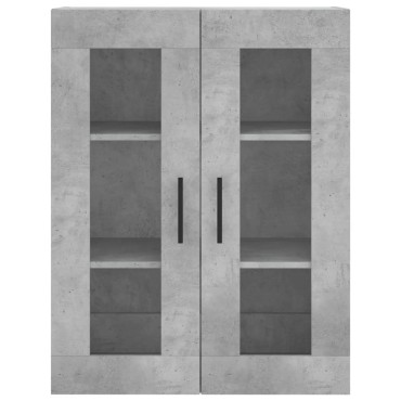 vidaXL Ντουλάπι Γκρι Σκυροδέματος 69,5x34x180cm Επεξεργασμένο Ξύλο 1 τεμ.