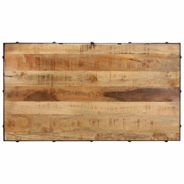 vidaXL Τραπεζάκι Σαλονιού με Ρόδες 100x55x26cm από Μασίφ Ξύλο Μάνγκο 1 τεμ.