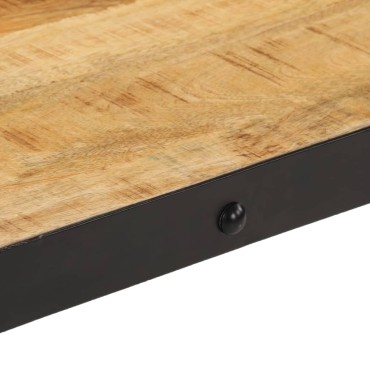 vidaXL Τραπεζάκι Σαλονιού με Ρόδες 100x55x26cm από Μασίφ Ξύλο Μάνγκο 1 τεμ.