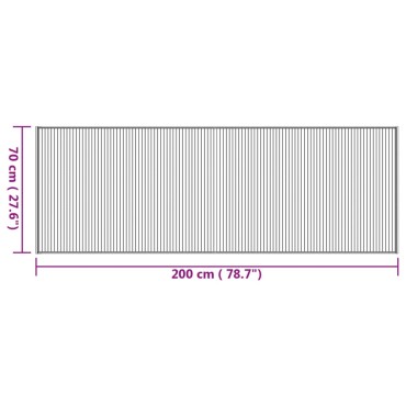 vidaXL Χαλί Ορθογώνιο Φυσικό 70x200cm Μπαμπού