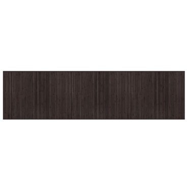 vidaXL Χαλί Ορθογώνιο Σκούρο Καφέ 80x300cm Μπαμπού