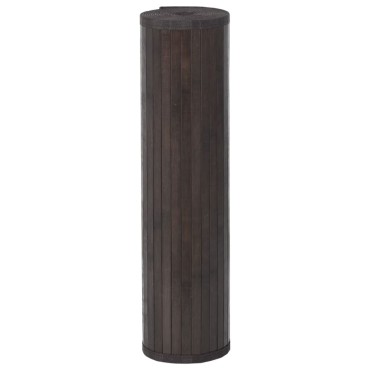 vidaXL Χαλί Ορθογώνιο Σκούρο Καφέ 80x300cm Μπαμπού
