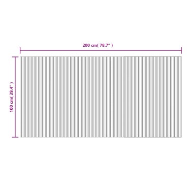 vidaXL Χαλί Ορθογώνιο Μαύρο 100x200cm Μπαμπού
