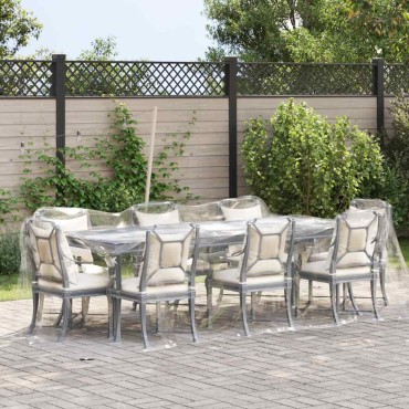 vidaXL Σαφής μουσαμάς με οπές 2x4 m PVC