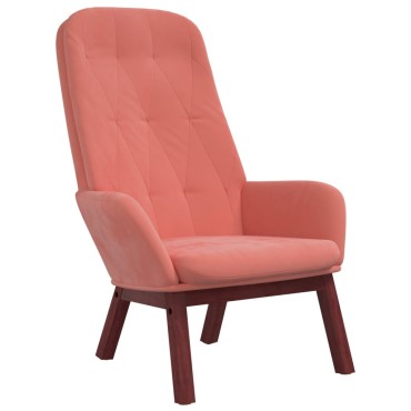 vidaXL Πολυθρόνα Relax Ροζ Βελούδινη 70x77x98cm 1 τεμ.