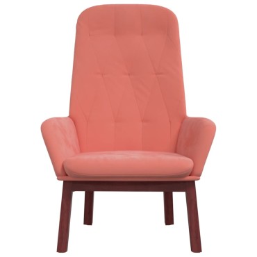 vidaXL Πολυθρόνα Relax Ροζ Βελούδινη 70x77x98cm 1 τεμ.
