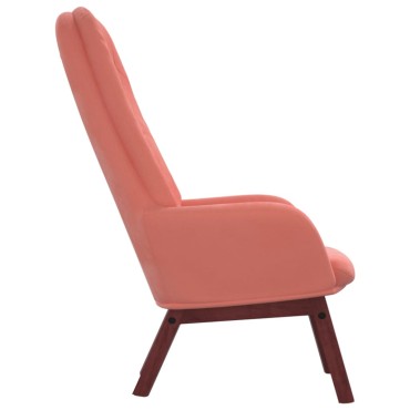 vidaXL Πολυθρόνα Relax Ροζ Βελούδινη 70x77x98cm 1 τεμ.