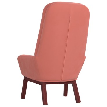 vidaXL Πολυθρόνα Relax Ροζ Βελούδινη 70x77x98cm 1 τεμ.
