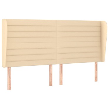 vidaXL Κεφαλάρι με Πτερύγια Κρεμ 163x23x118/128cm Υφασμάτινο 1 τεμ.