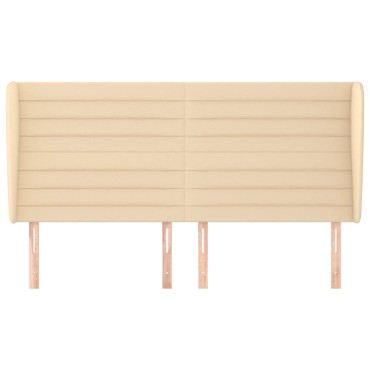 vidaXL Κεφαλάρι με Πτερύγια Κρεμ 163x23x118/128cm Υφασμάτινο 1 τεμ.