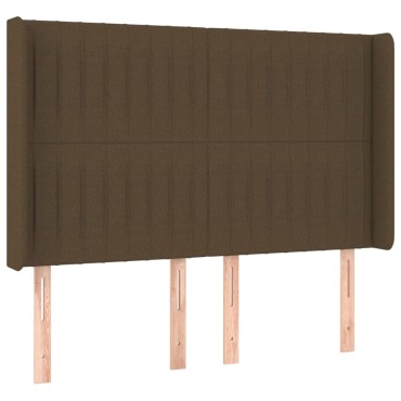 vidaXL Κεφαλάρι με Πτερύγια Σκούρο Καφέ 147x16x118/128cm Υφασμάτινο 1 τεμ.