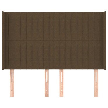 vidaXL Κεφαλάρι με Πτερύγια Σκούρο Καφέ 147x16x118/128cm Υφασμάτινο 1 τεμ.