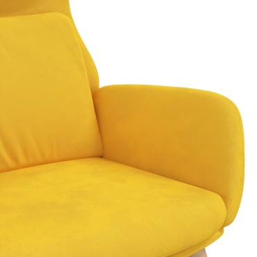 vidaXL Πολυθρόνα Relax Κίτρινο Μουσταρδί Βελούδινη 70x77x98cm 1 τεμ.