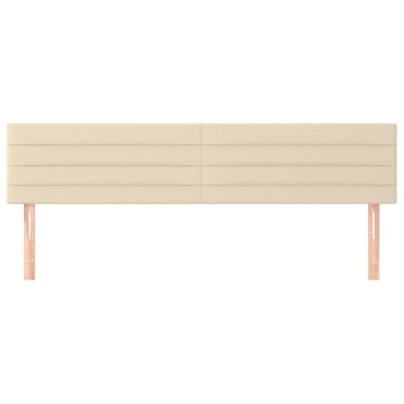 vidaXL Κεφαλάρια Κρεβατιού 2 τεμ. Κρεμ 80x5x78/88cm Υφασμάτινο