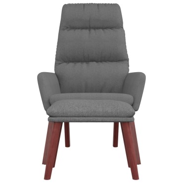 vidaXL Πολυθρόνα Relax Ανοιχτό Γκρι Υφασμάτινη με Σκαμπό 70x77x98cm 1 τεμ.