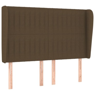 vidaXL Κεφαλάρι με Πτερύγια Σκούρο Καφέ 147x23x118/128cmΥφασμάτινο 1 τεμ.
