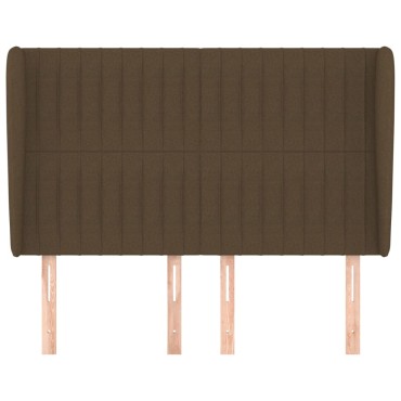 vidaXL Κεφαλάρι με Πτερύγια Σκούρο Καφέ 147x23x118/128cmΥφασμάτινο 1 τεμ.